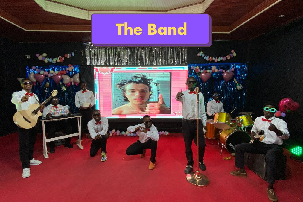 Birthday greeting video from men in dress in Africa