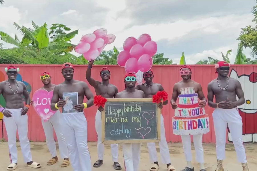 Birthday greeting video from Africa